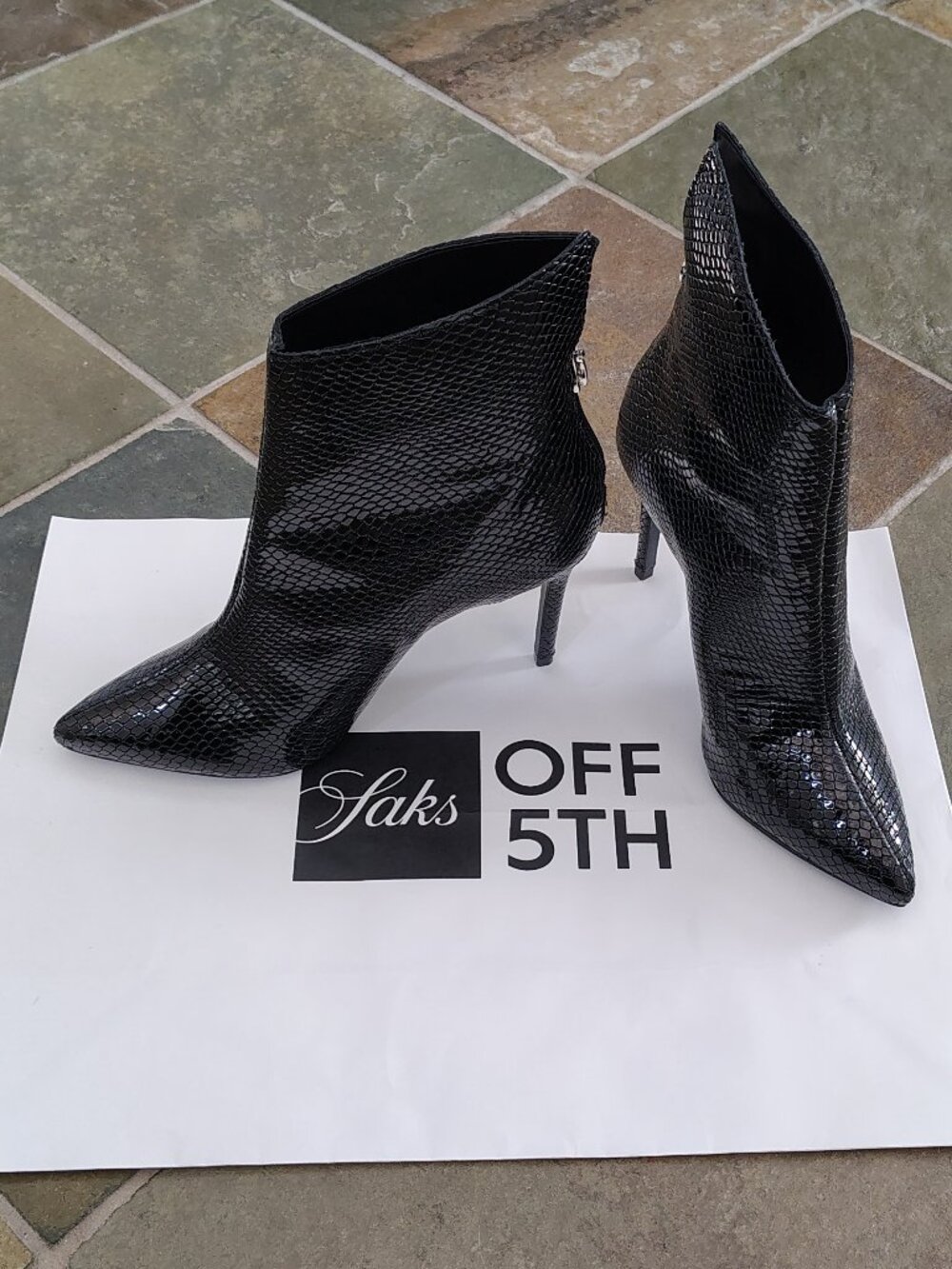 New Aqua  Stiletto Bootie Black